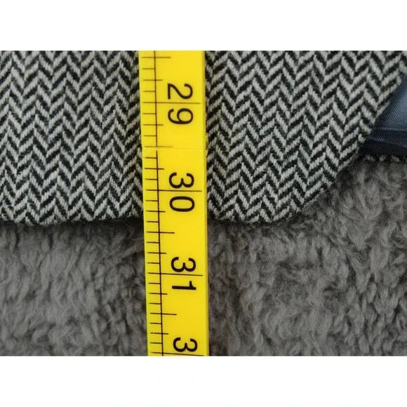 Saddleworth Superfine Wool Sable Mink Cashmere Jacket Coat Gray Herringbone